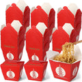 60 Pcs Takeout Boxes 8oz Paper Containers Asian Pagoda, Pagoda, Red