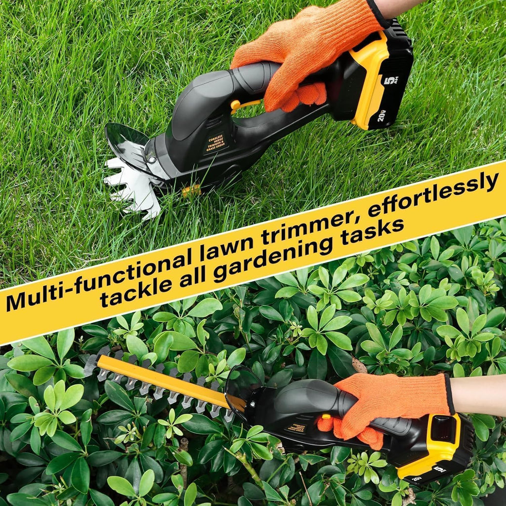 2-in-1 Cordless Hedge Trimmer for DEWALT 20V MAX Battery, Tool Only | Includes 8 in hedge blade and 4.7 in grass