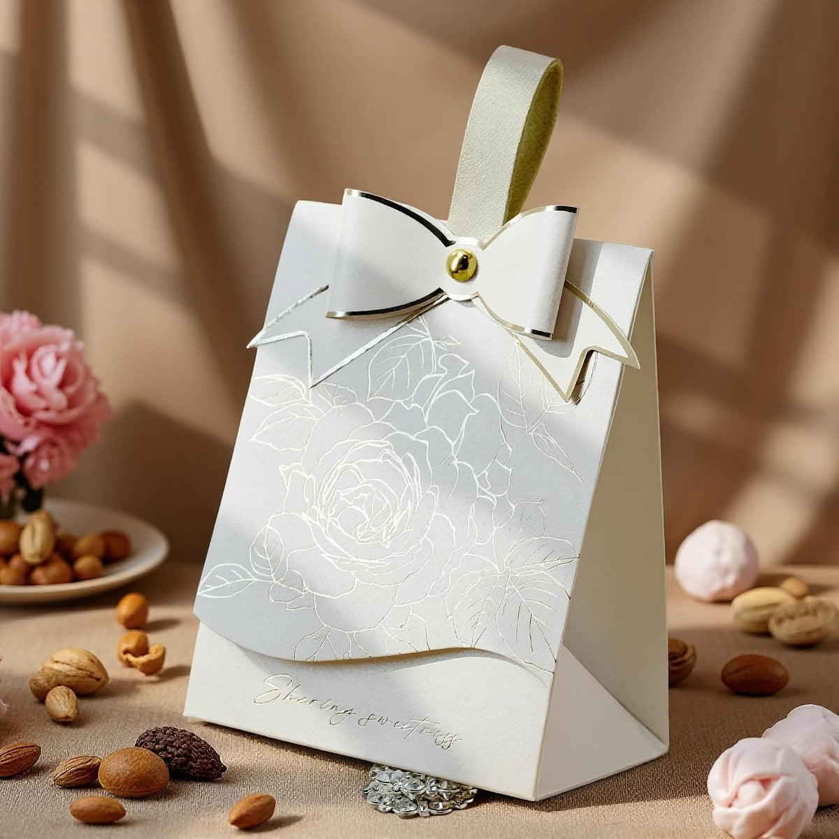 Small 30 PCS Elegant Candy Gift Box, Ivory