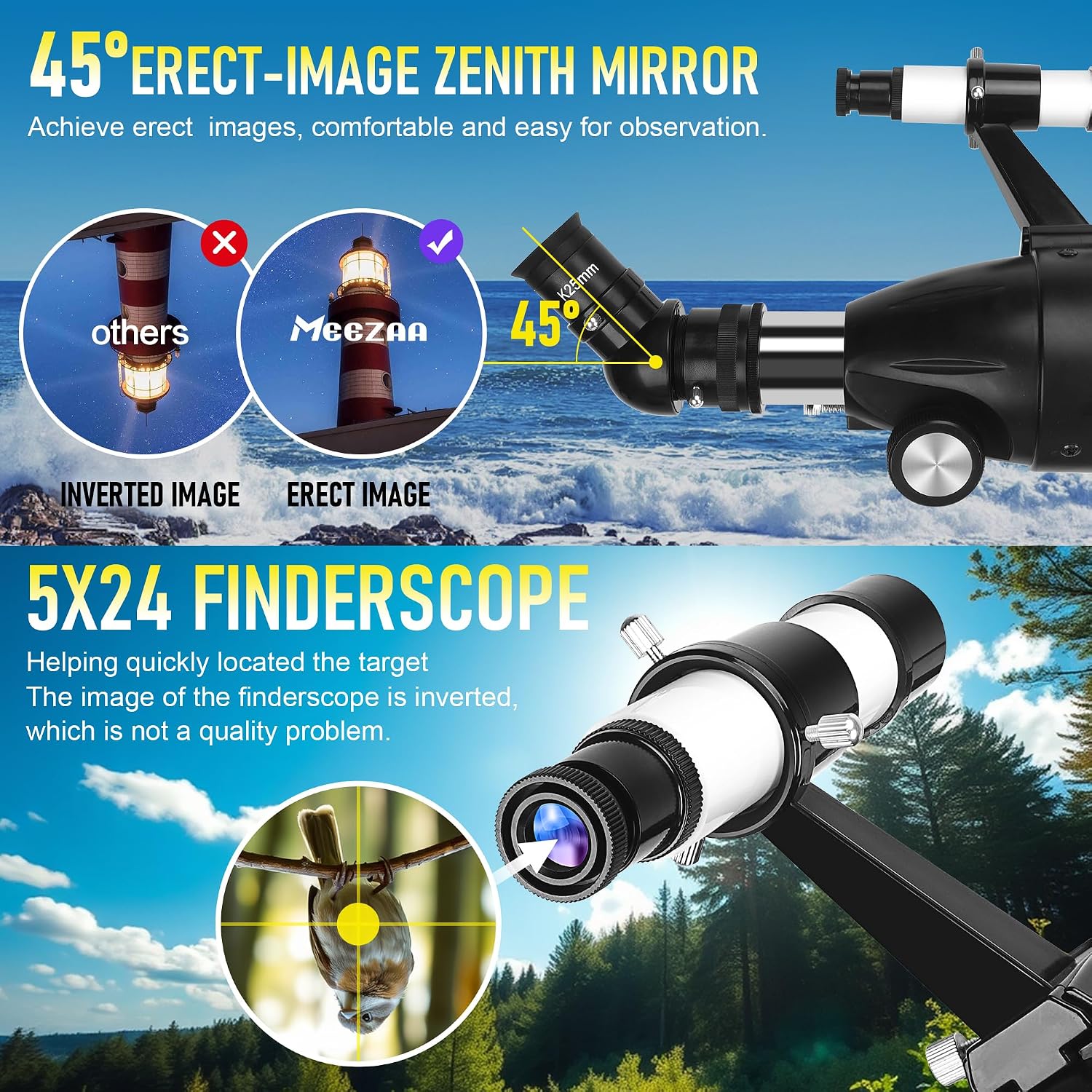 Telescope for Adults High Powered, 90mm Aperture 800mm Refractor | Professional Telescopes, for Astronomy Beginners
