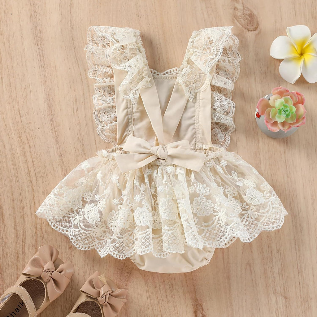 Newborn Photography Outfits Girl Lace Romper Dress for 1st Birthday