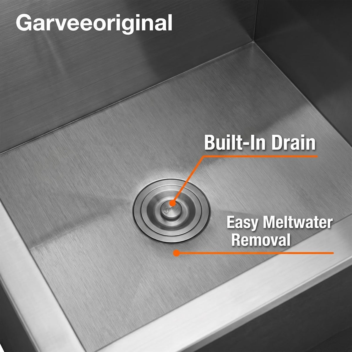 Drop in Ice Chest with Lid Stainless Steel Ice Bin