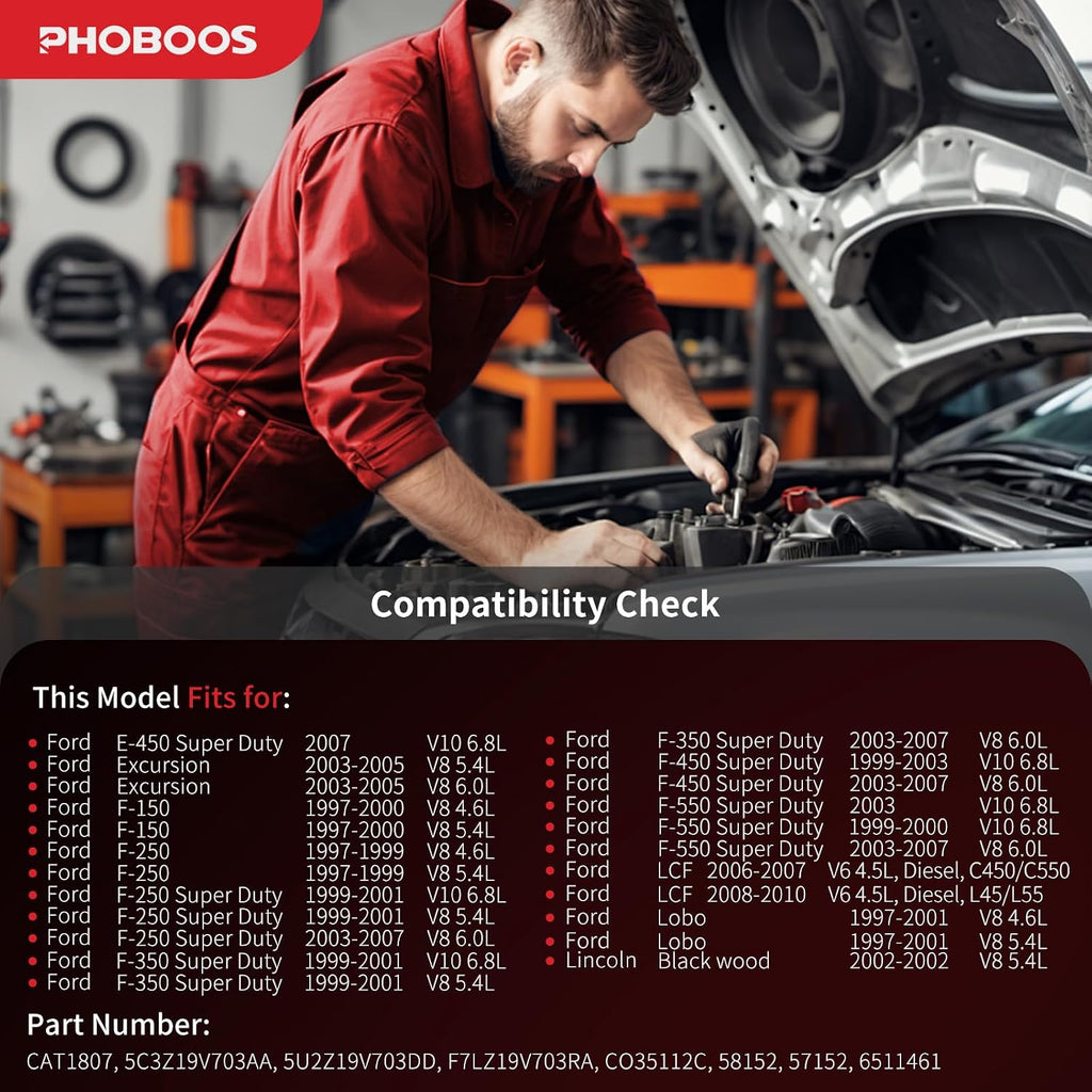 PHOBOOS A/C Compressor with Clutch Compatible with Ford & Lincoln