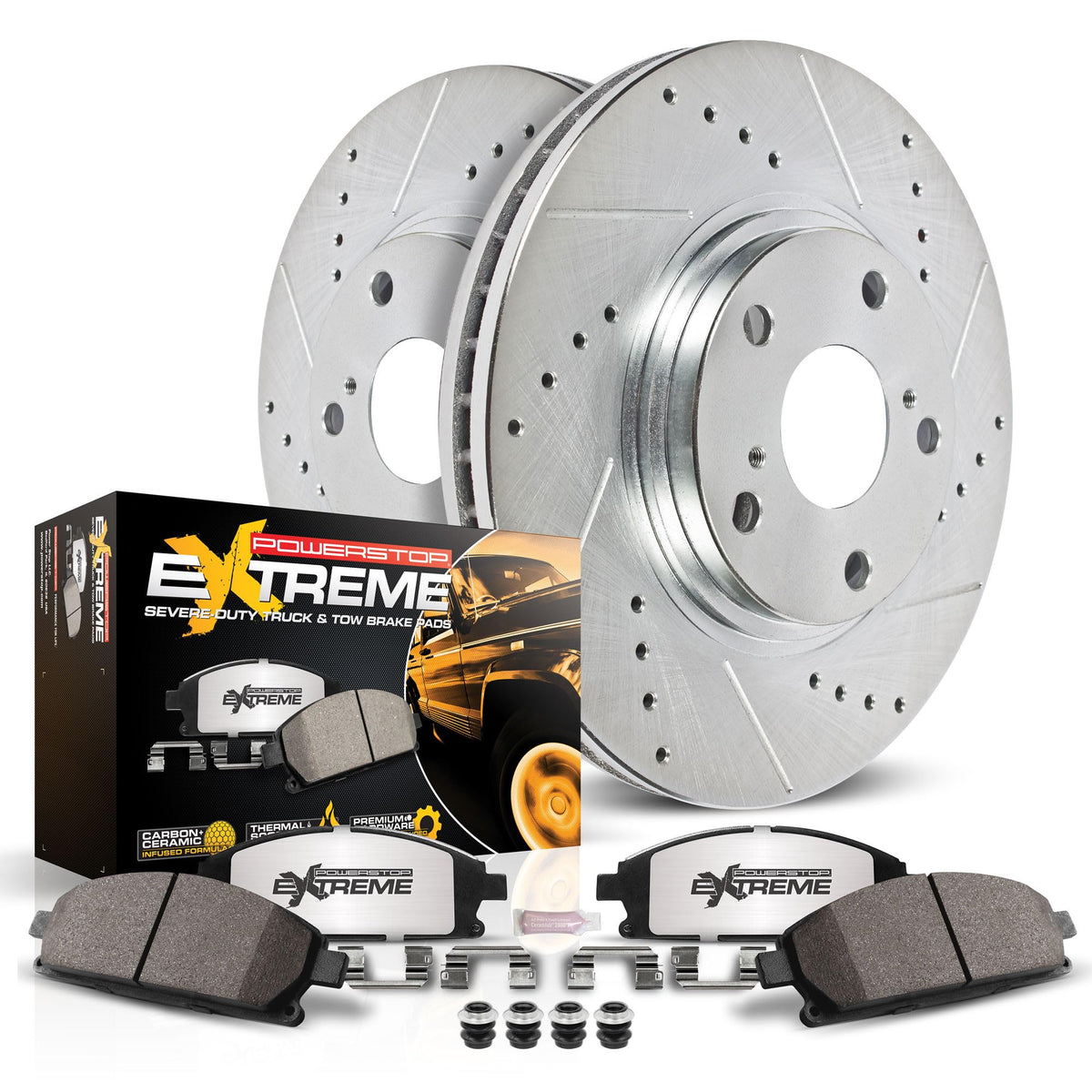 PowerStop Z36 Truck & Tow Brake Pad & Rotor Kit Front K2156-36