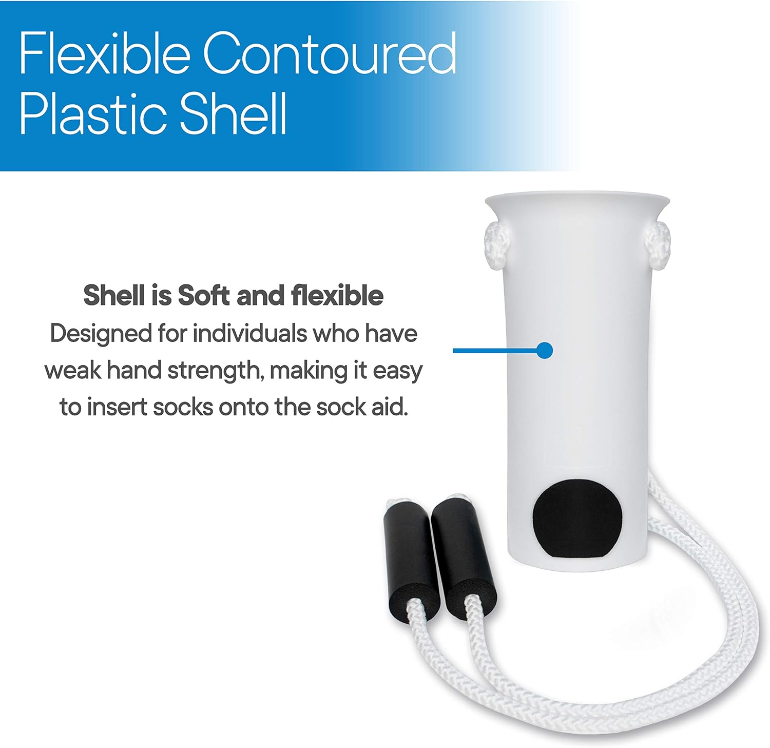 Deluxe Sock Aid - Socks Helper with Foam Handles for Regular Socks