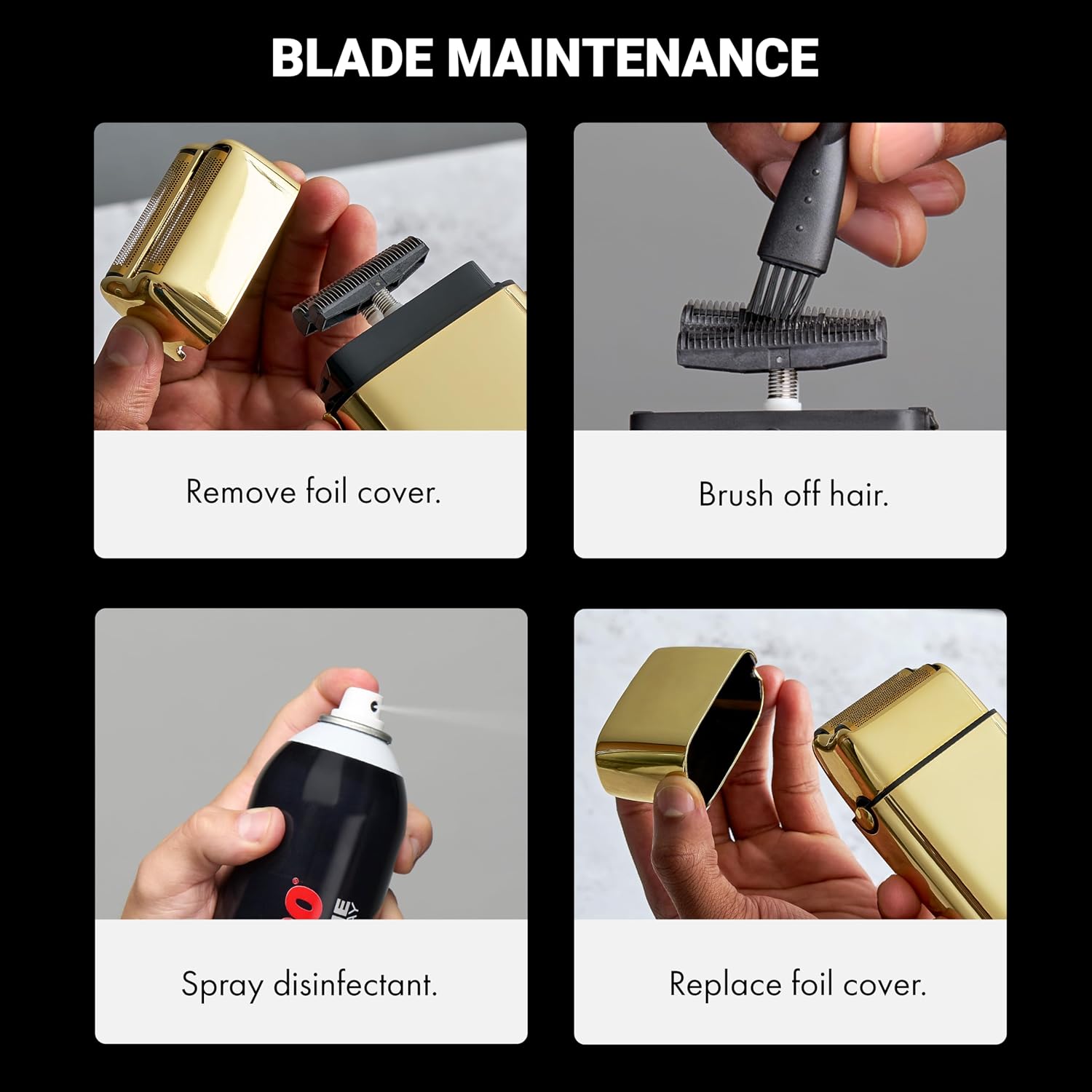 METALFX Double Foil Shaver, Handheld Electric Razor for Travel, Portable Cordless Close Face Shaver for Head, Beard
