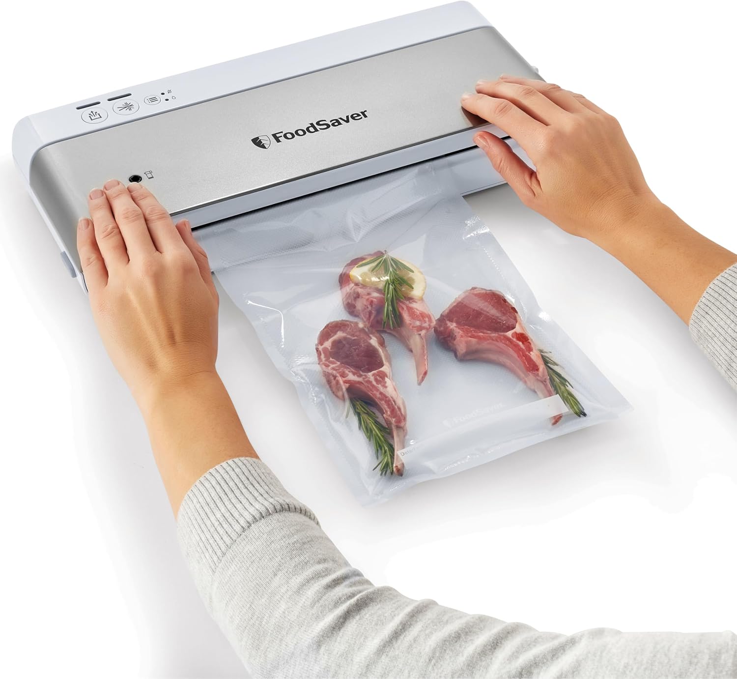Custom Fit Vacuum Sealer Rolls, Airtight Food Storage and Sous Vide Rolls, BPA-Free, 11 x 16' (Pack of 3)