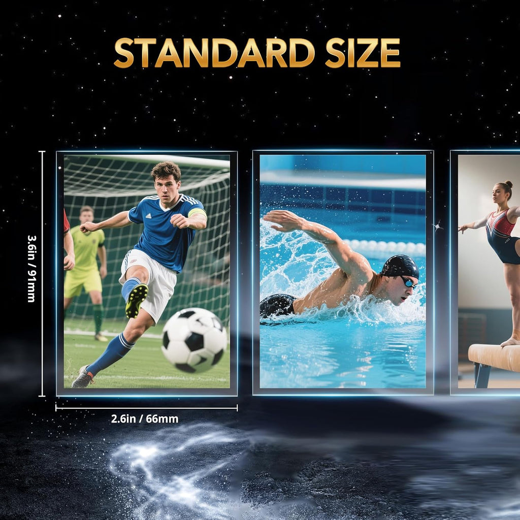 800 Counts Card Sleeves, Premium Clear Polypropylene (PP) Card Sleeves, Penny Trading Cards are Suitable for Standard