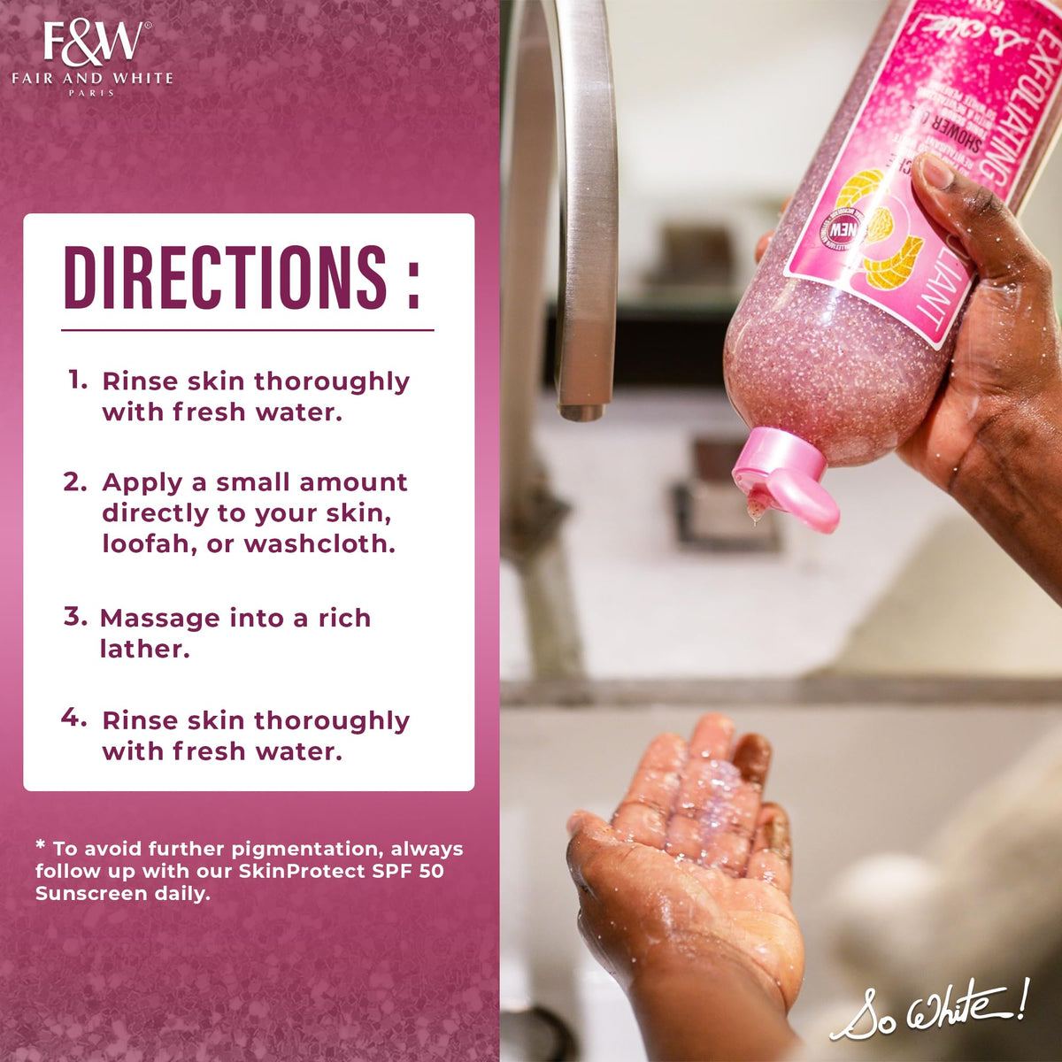 So White Exfoliating Shower Gel/Tonic Scrub 940ml / 31.8fl.oz.