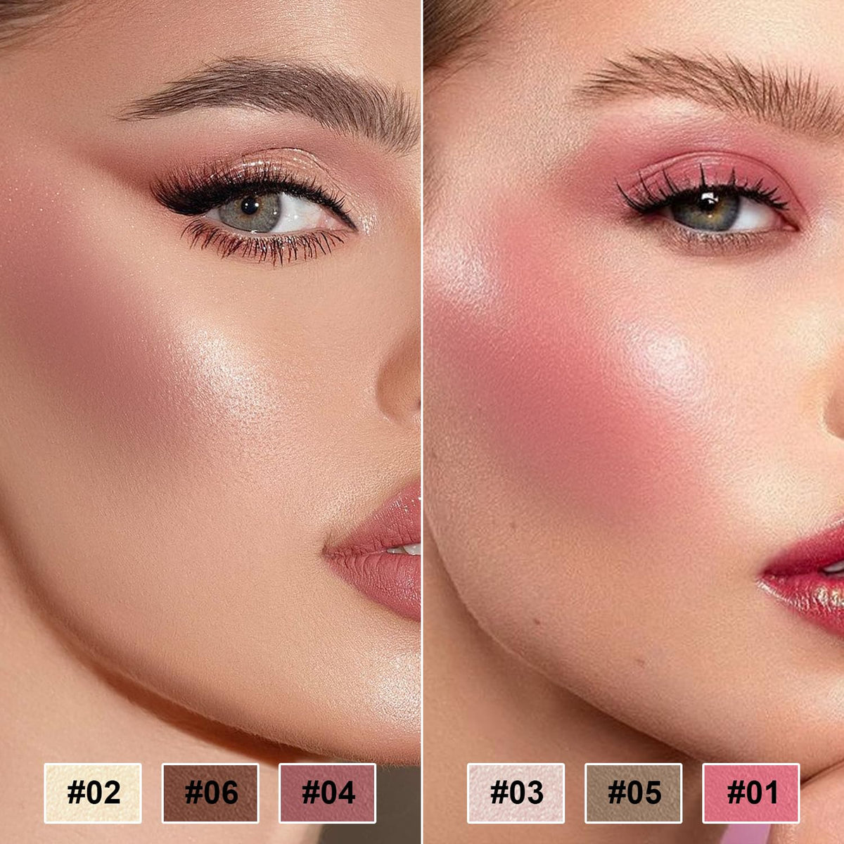 6 Colors Cream Contour Stick Makeup Contour Kit, Double-ended Cream Bronzer for Sculpt, Highlighter and Blush Stick