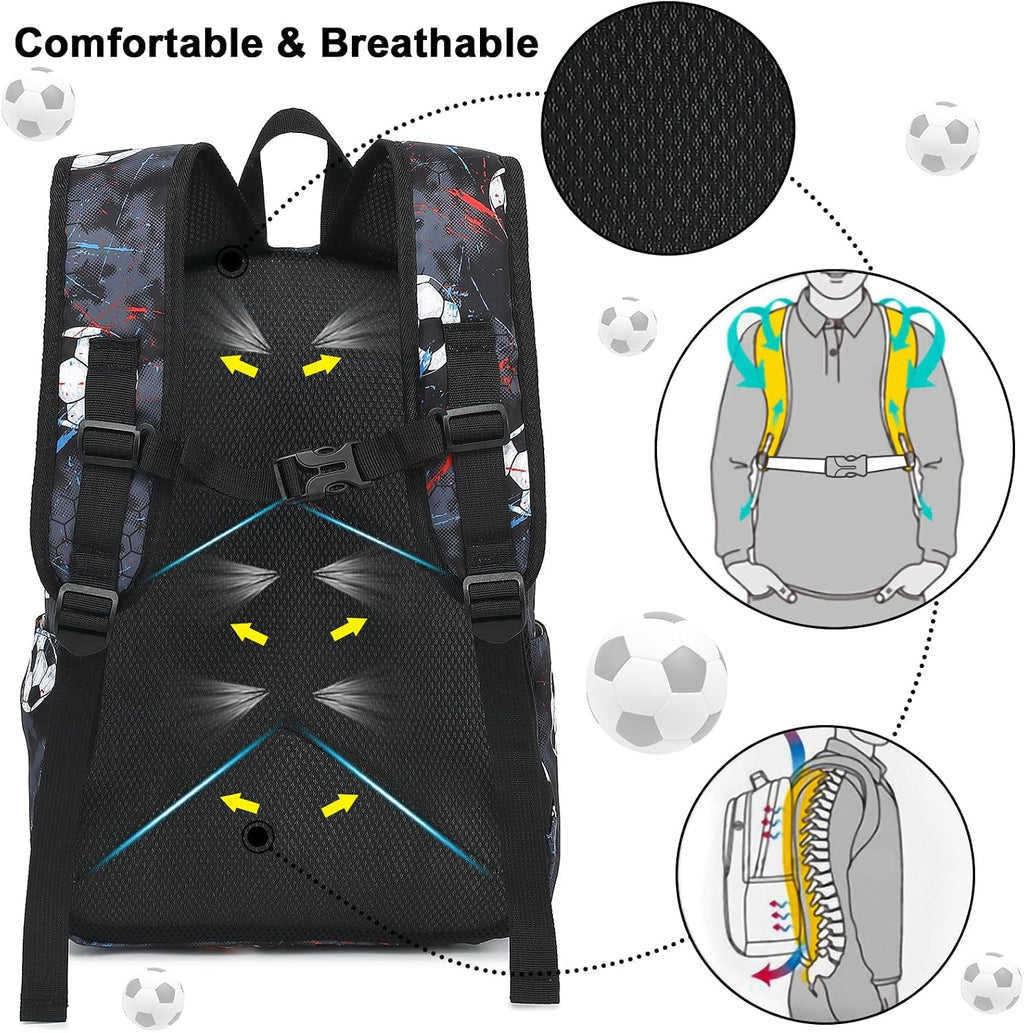 Preschool Backpack for Kids Boys Soccer Backpack Toddler Kindergarten School Bookbags for Age 3-8