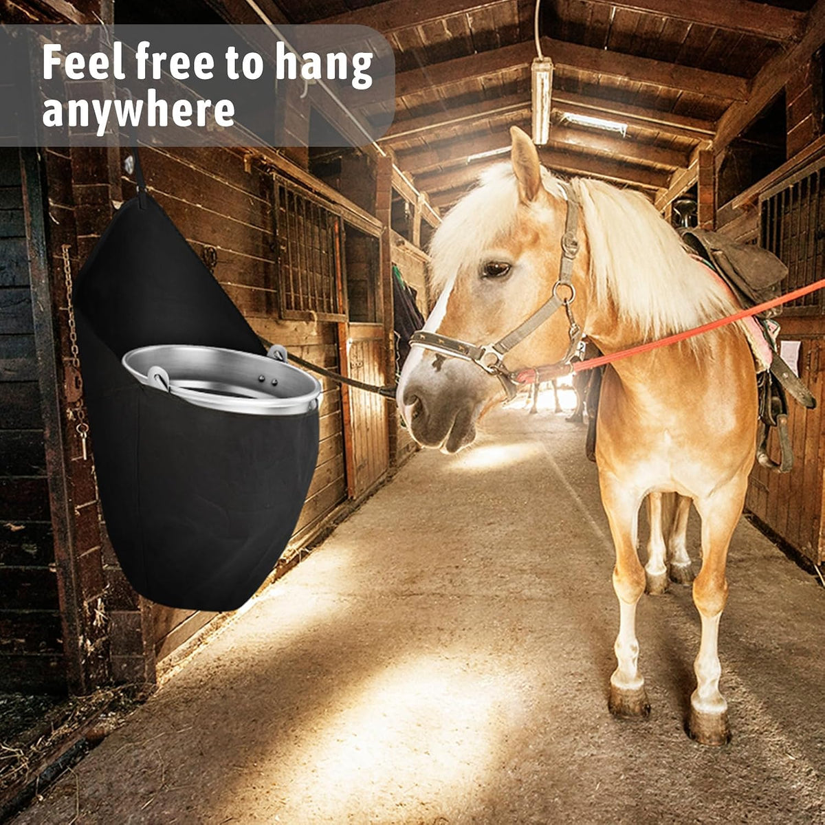 1 Pcs Horse Feed Bag Water Bucket for Horse Trailer Accessories