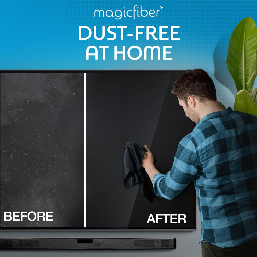 Extra Large Microfiber Cleaning Cloth - Premium Cloth for TV Screens, Windows, Mirrors, Glasses, Lenses, VR