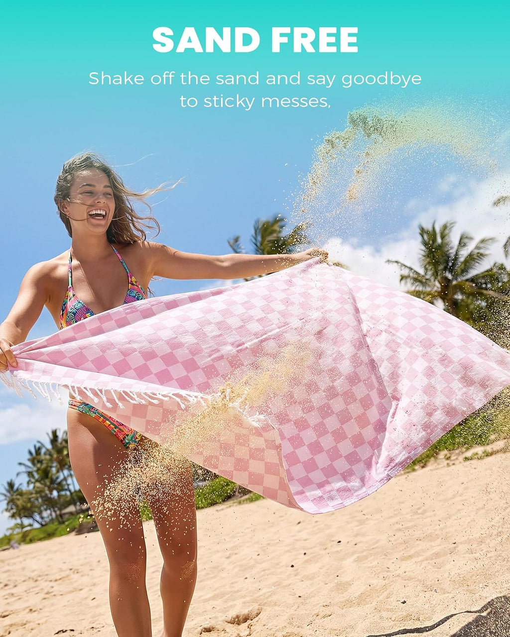 Travel Vacation Essentials Turkish Beach Towel Bath Towels Quick Dry Sand Free Oversized Bath Pool Swim Extra Large