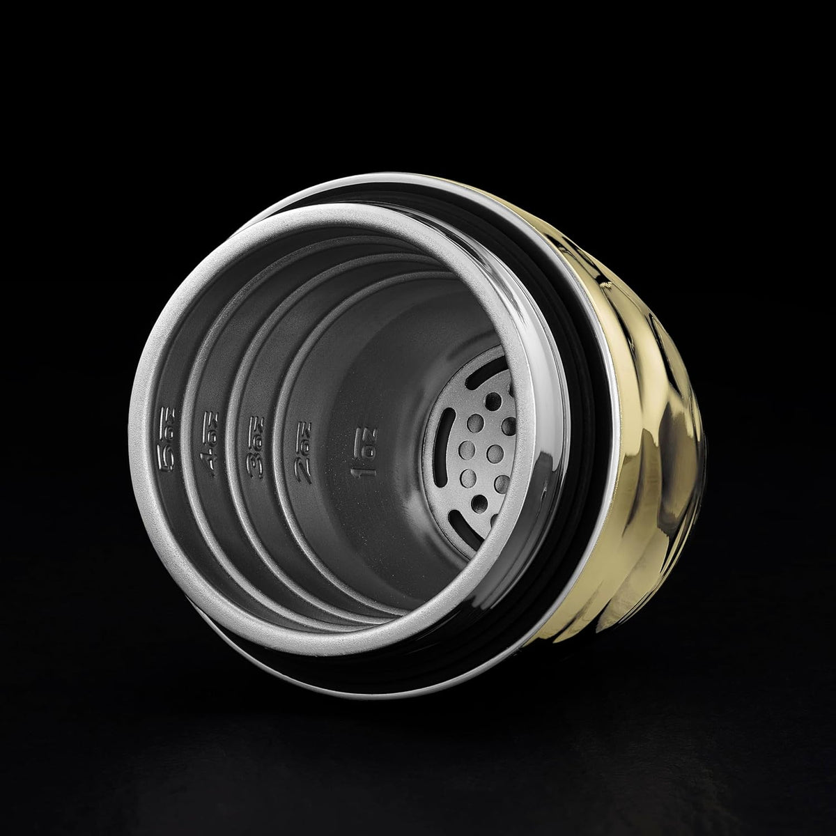 25 oz Gold Vacuum Insulated Cocktail Shaker w/Jigger & Strainer