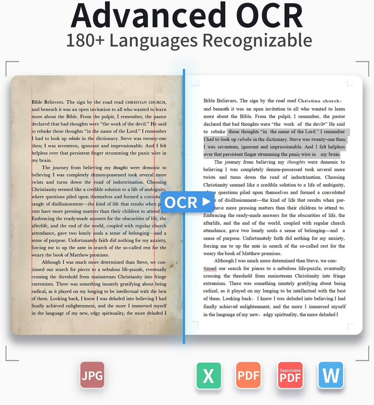 Shine Ultra Smart Portable Document Scanner, Thin Book Scanner | OCR, USB Document Camera for Desktop/Laptop, Capture