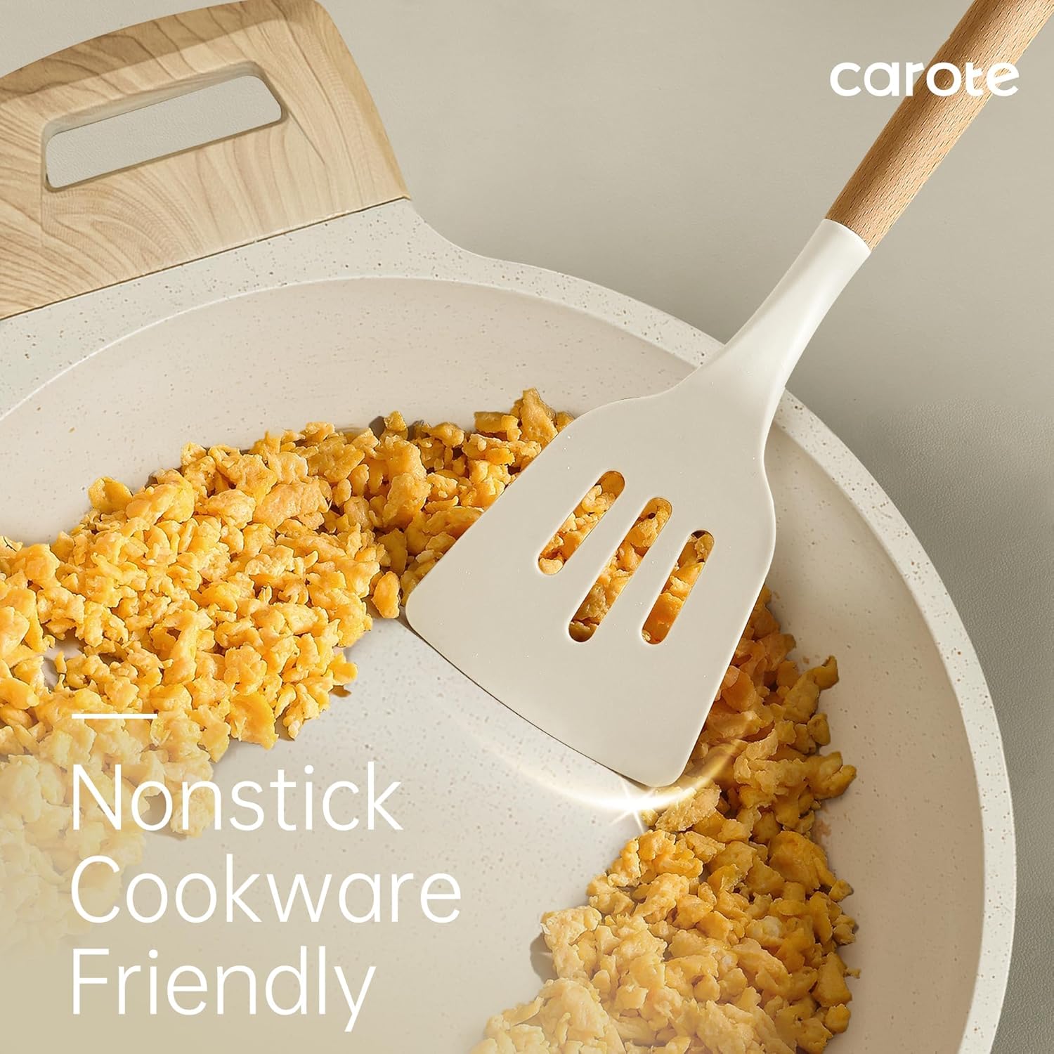 Silicone Cooking Utensils Set, Kitchen Utensils Set 10 Pcs for cooking, BPA Free Spatula Set with Heat Resistant Wood