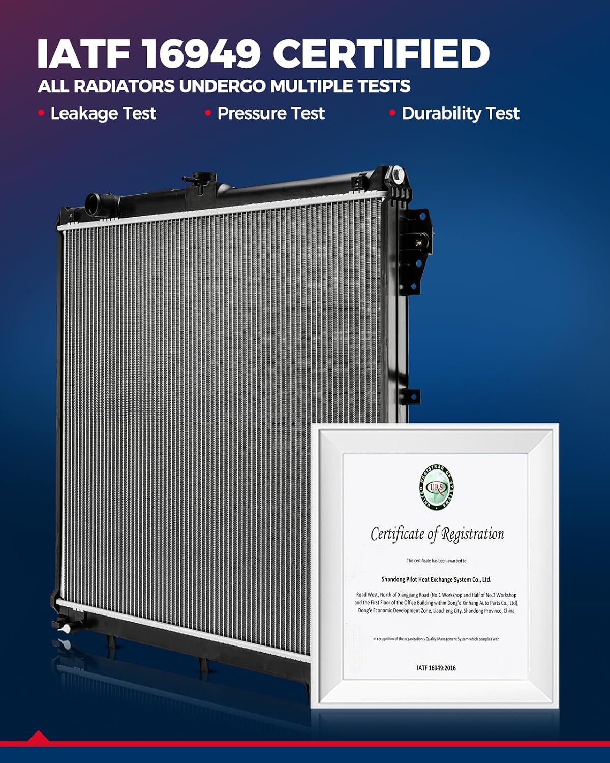 KAX CU2892 Engine Cooling Radiator, Compatible with 2006-2016 RAV 4 GAS (w/internal Transmission Oil Cooler;w/o Towing Package;Japan Built)