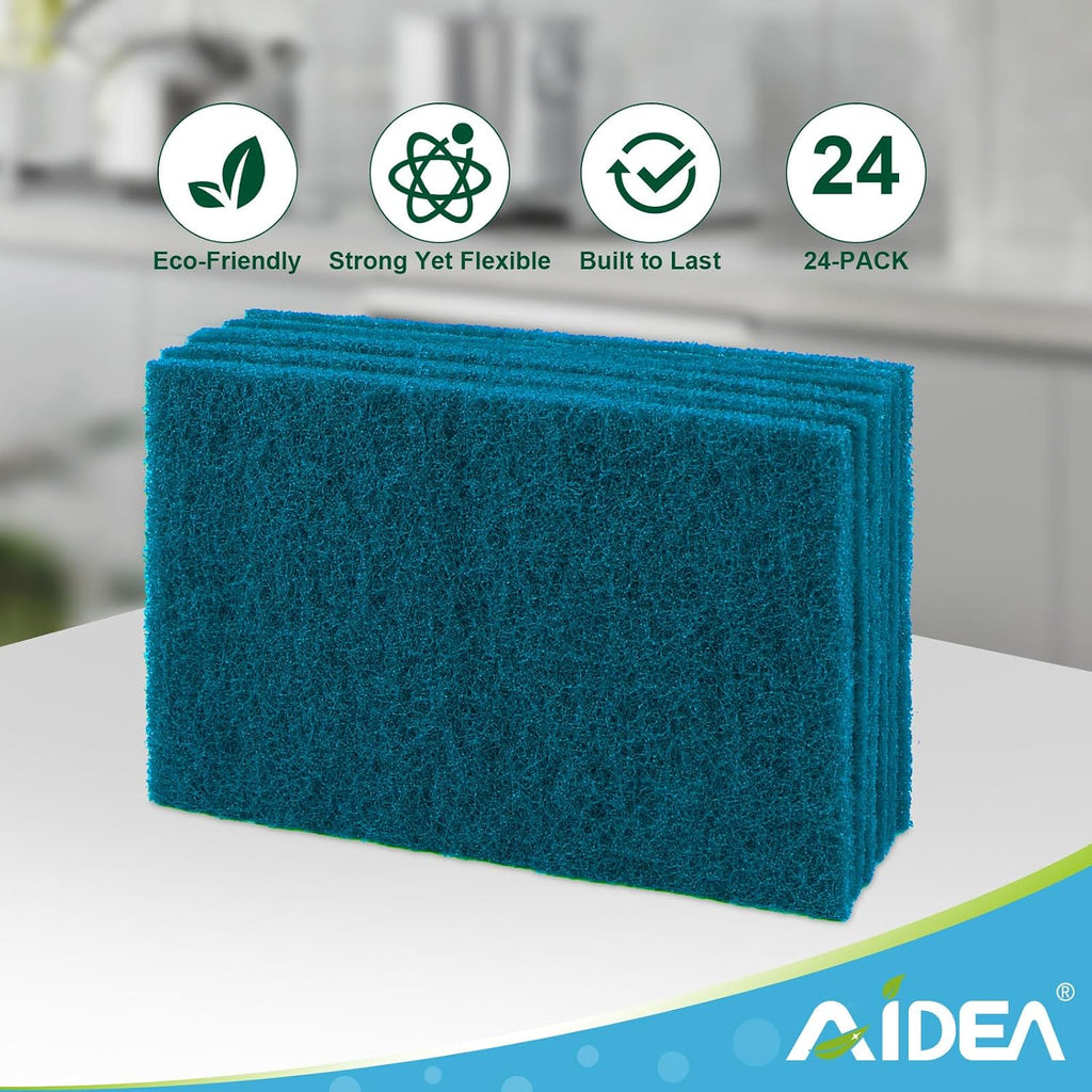 Non-Scratch Scouring Pads 24PK, Dish Scrubber Pads, 5.5in*3.5in