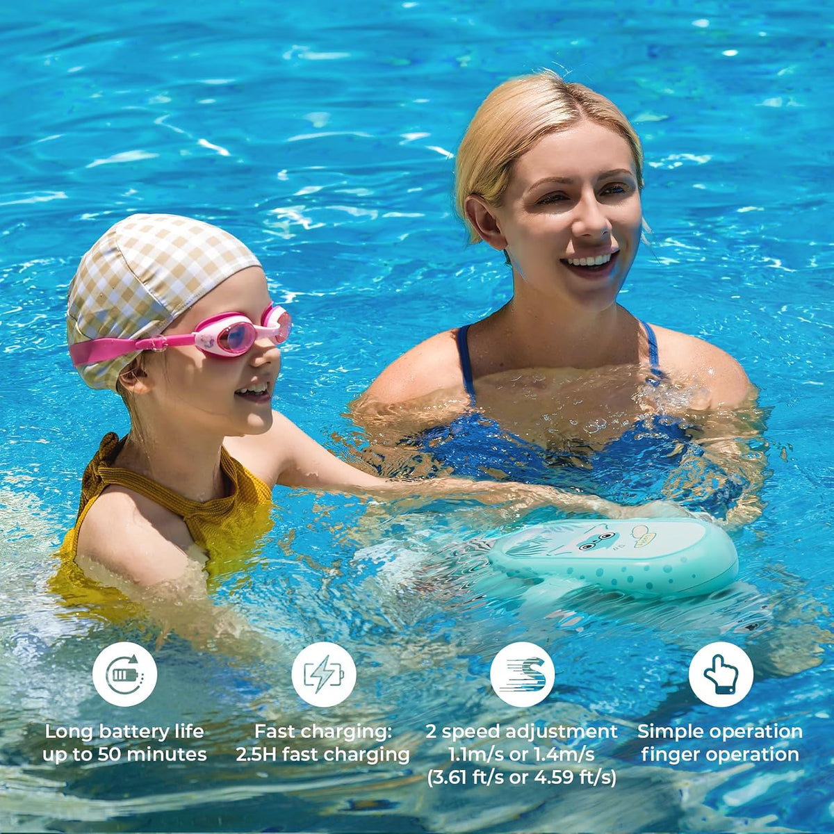 S1 Underwater Scooter for Family Fun Time, Long Battery Life Sea Scooter for Swimming & Snorkeling, 2 Speed Modes