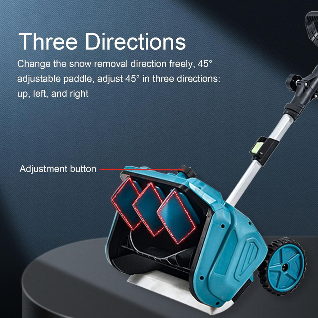 Cordless Snow Shovel, 20ft Throwing Distance Plows 300lbs per Min Portable Electiric Snow Shovel with Wheels