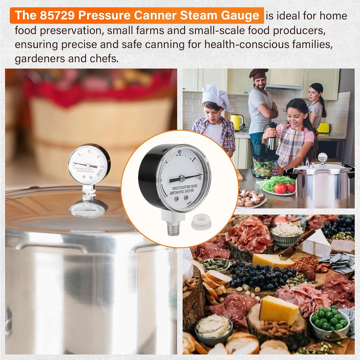 85729 Pressure Canner Steam Gauge Replacement for Presto Pressure Cooker