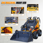 24HP Gas Powered Stand On Mini Skid Steer Compact Wheel Loader