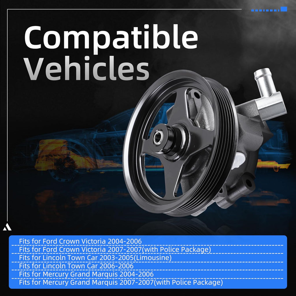 Power Steering Pump, 20-298P1, for Ford Crown Victoria 2004-2007