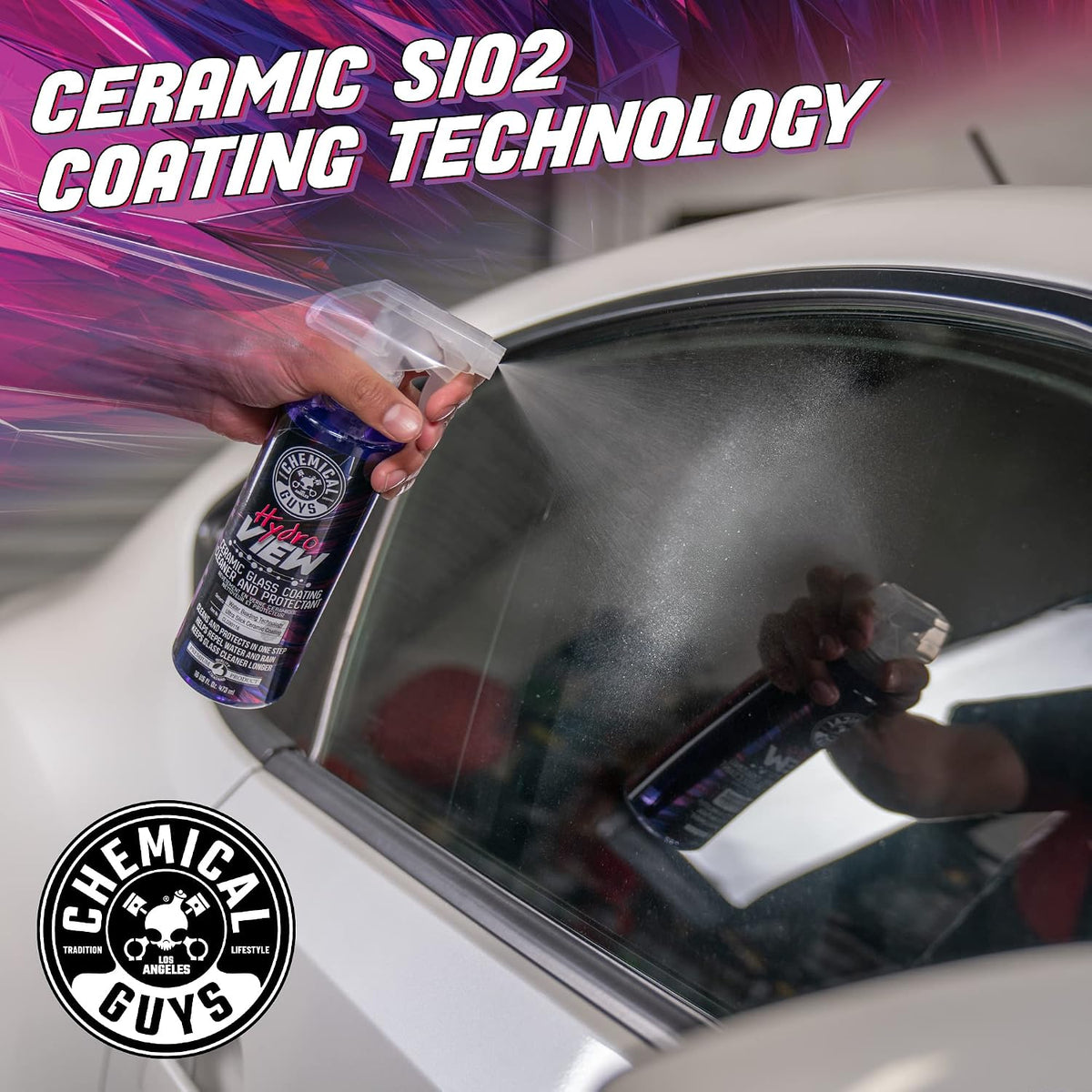 HydroView Ceramic Glass Cleaner & Coating for Windows, 16 oz
