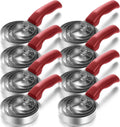 4 Rings 8 Pack Curry Comb Horse Brush Metal Curry Brush Derby Party Supplies Reversible Stainless Steel Comb Scraper