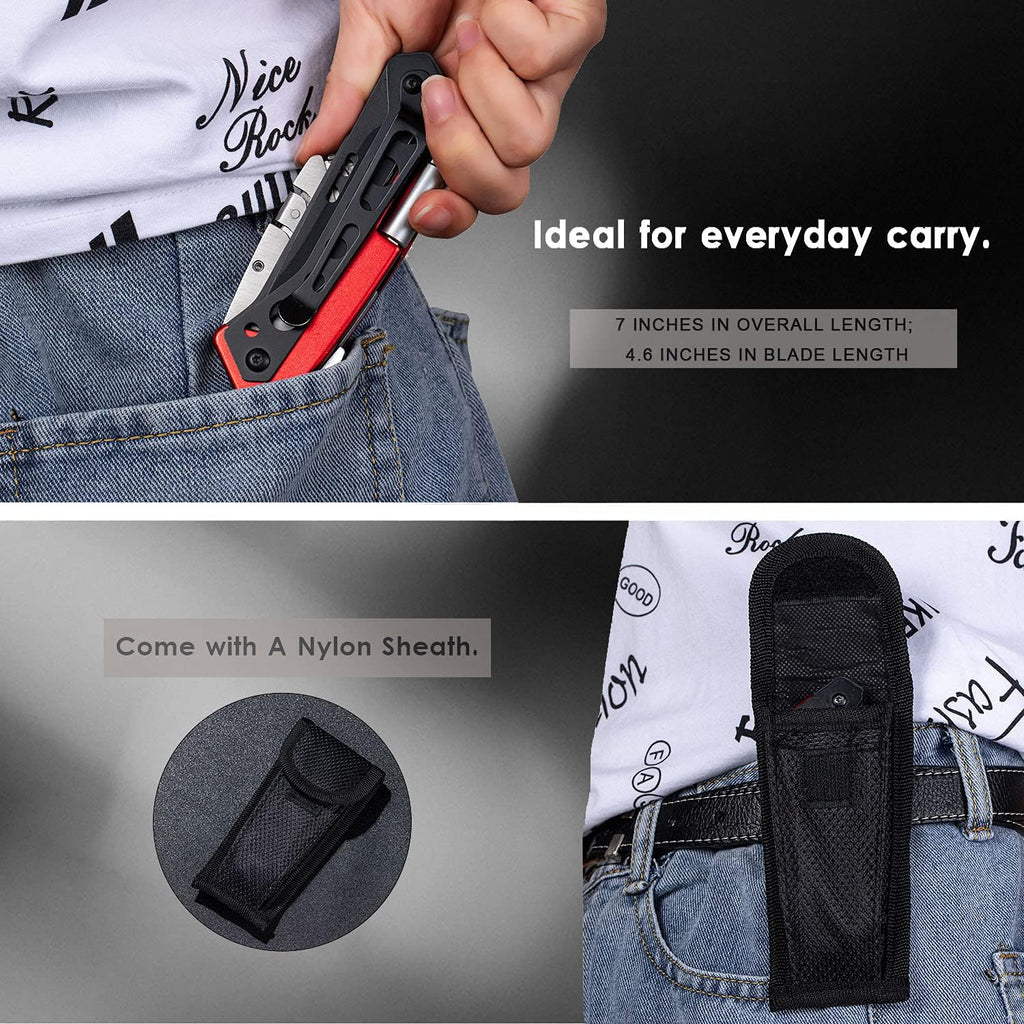 Folding Utility Knife Box Cutter, Razor Knife, Work Knives for Men