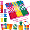 Weaving Loom Kit Toys for Kids and Adults, Potholder Loops Crafts for Girls Ages 6 7 8 9 10 11 12, 7" Pot Holder Loom