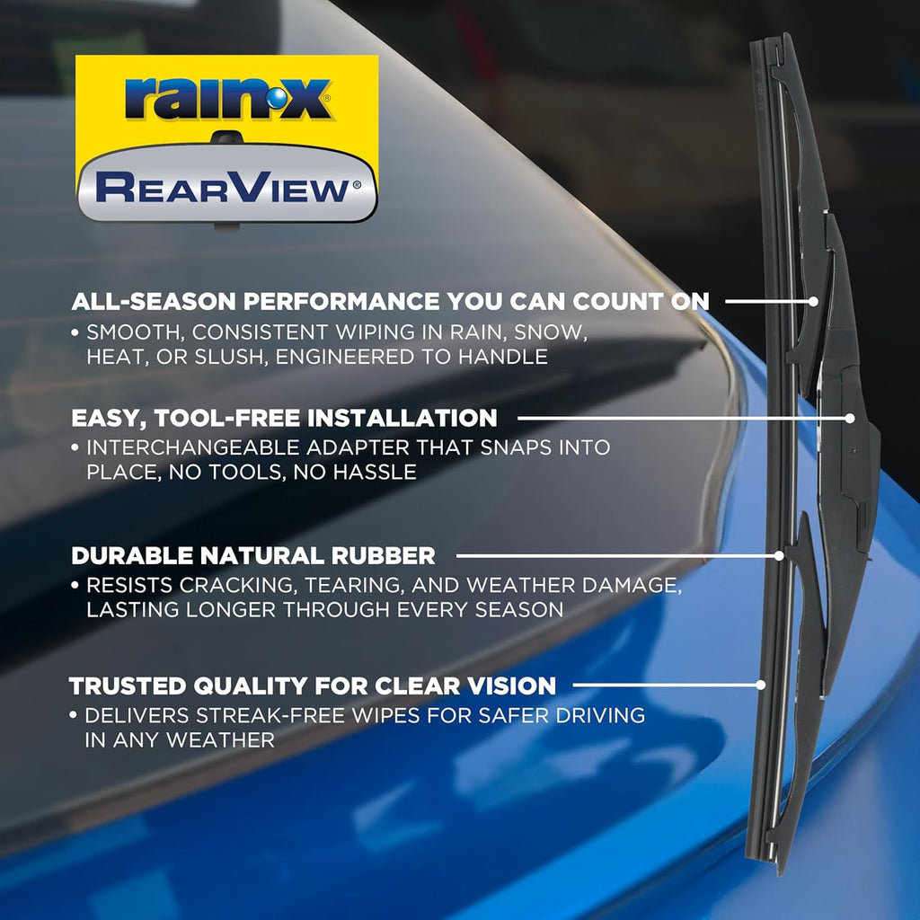 850212 RearView Wiper Blade 12", OEM Replacement Rear Windshield Wiper, Interchangeable Adapter for Easy