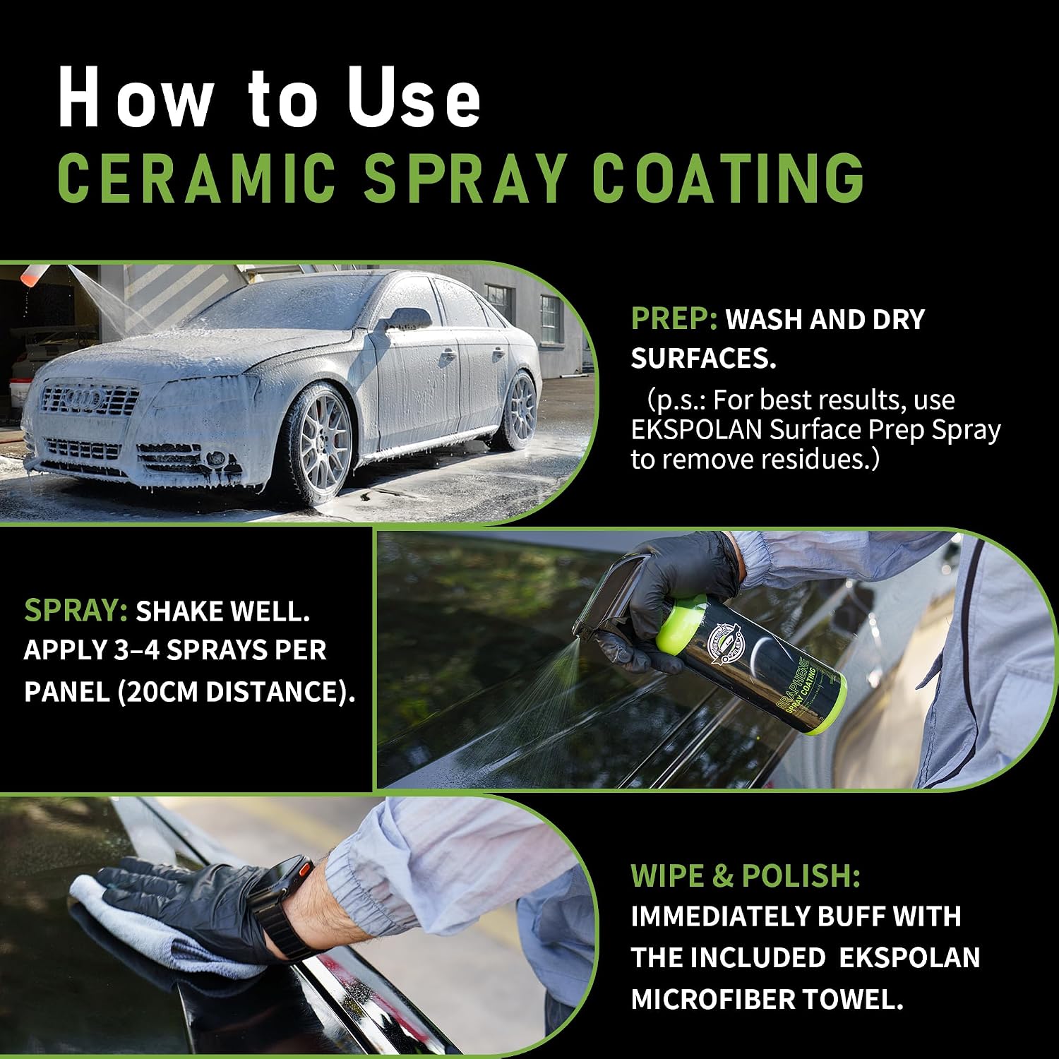 Graphene Spray Coating(16.9 Oz.) - UV Ceramic Coating for Cars -3-in-1Next Gen Car Wax Spray for Cars for Incredibly