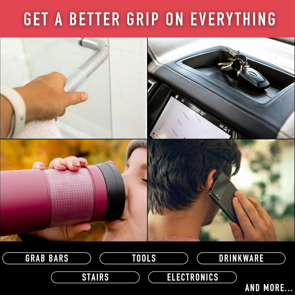 2"x8.5" Grip Tape Strips, Non-Abrasive, Waterproof, Glow