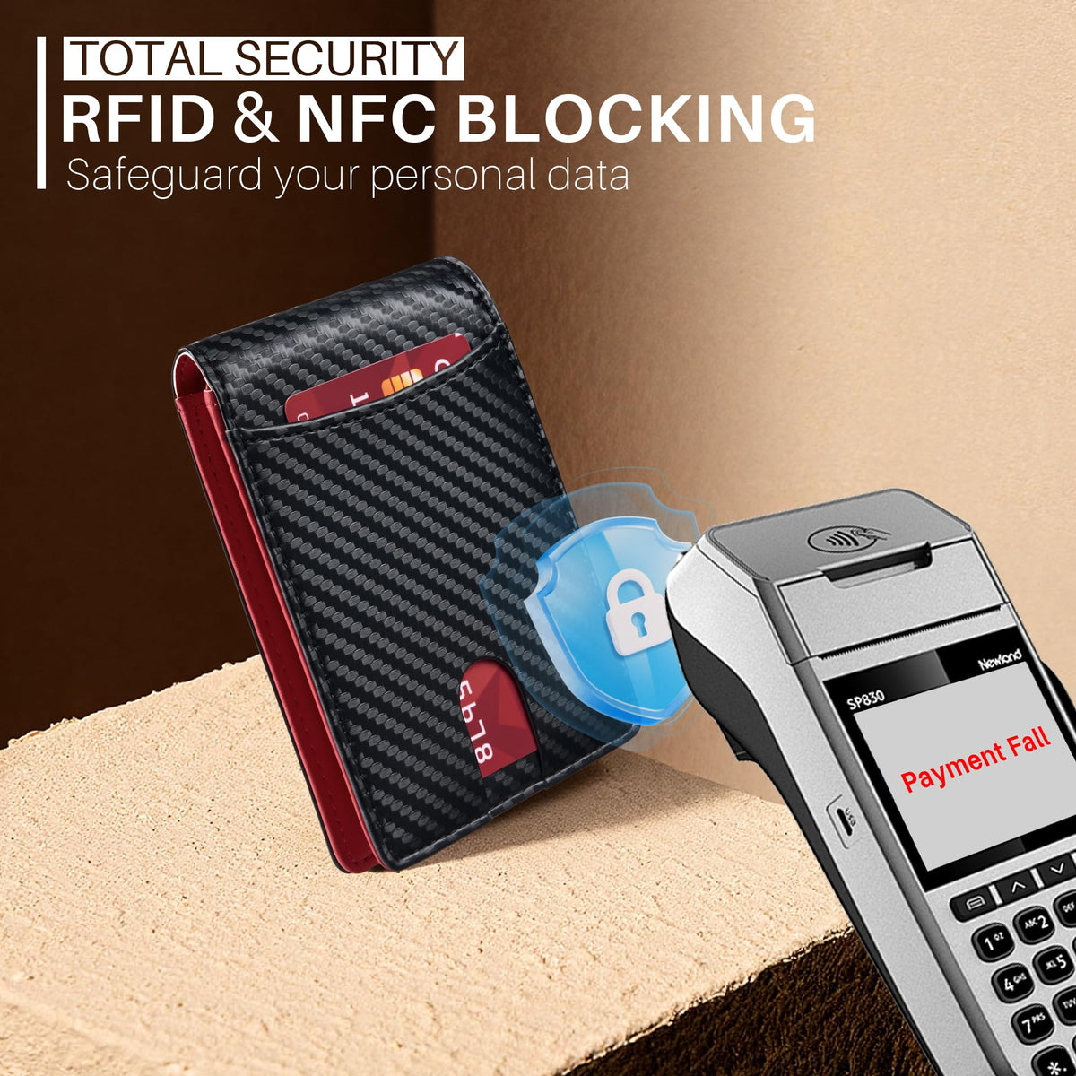 Wallet for Men Slim RFID Blocking Credit Card Holder Leather Wallet