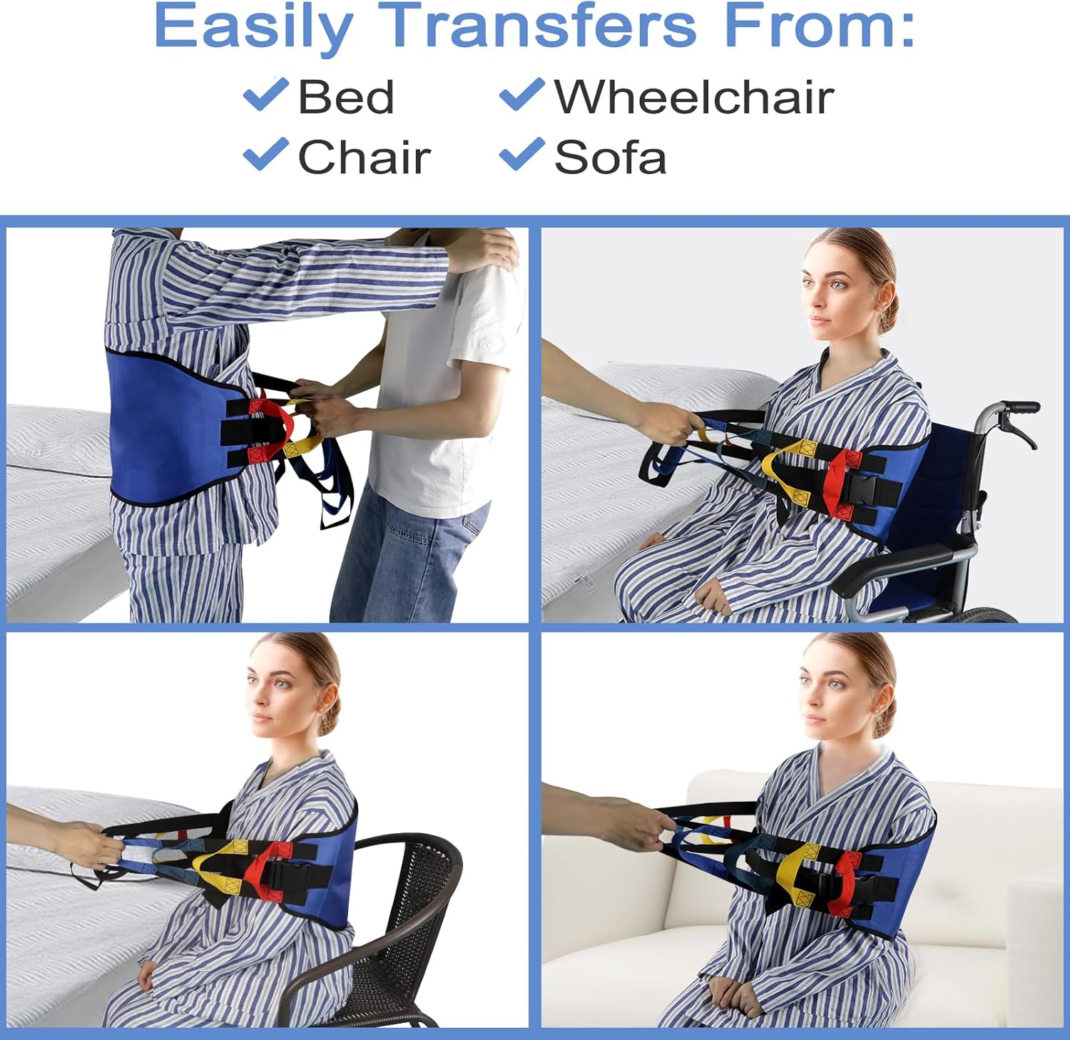 Transfer Sling Transfer Belt for Elderly Gait Belts for Seniors with Handle