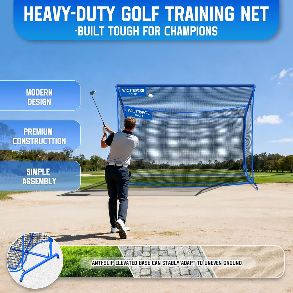Golf Net with Extra Striking Net, Heavy Duty Golf Practice Hitting Net
