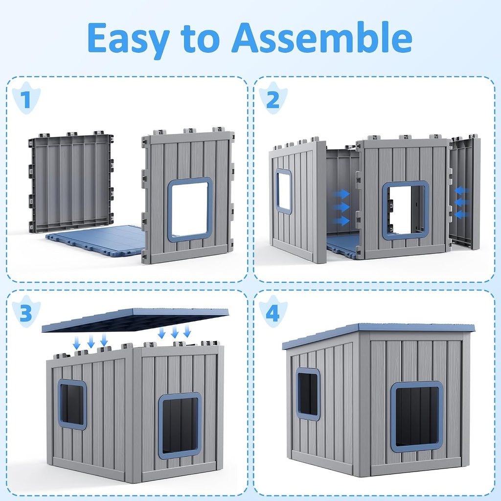 Duck House for Outside Waterproof Resin, Blue