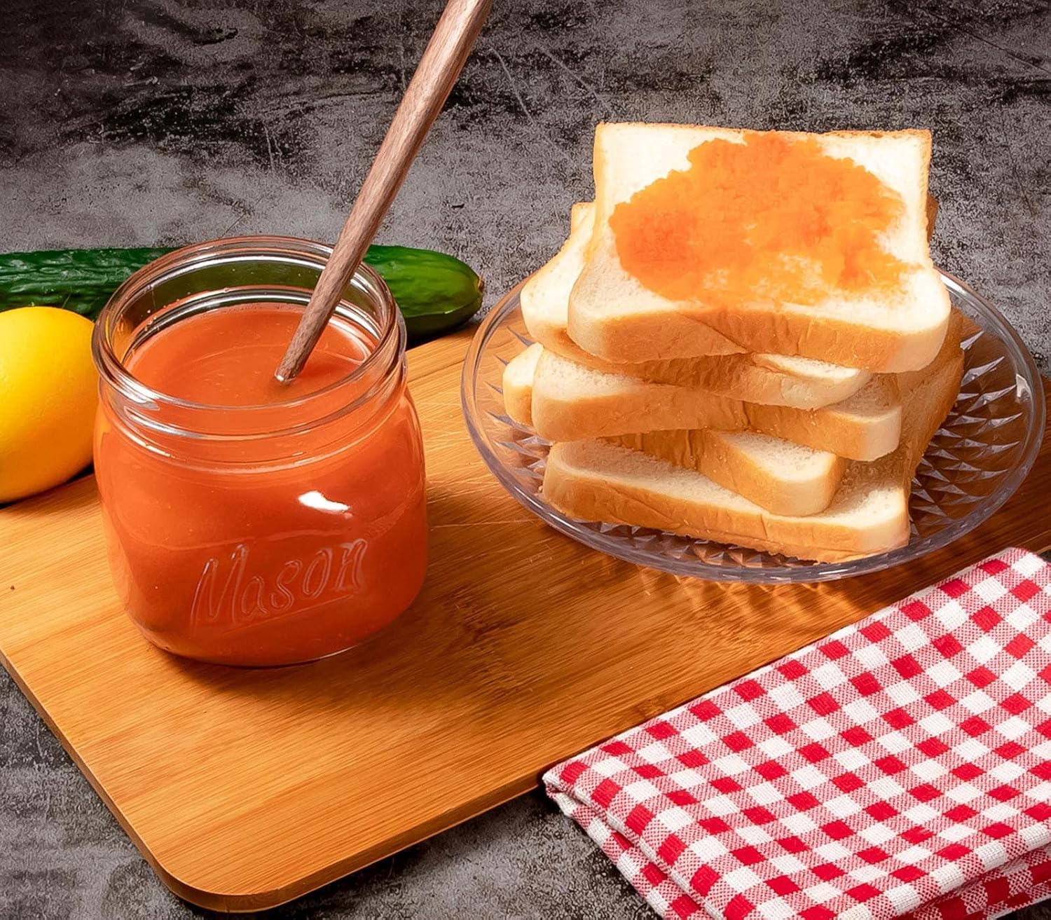 6PCS Wide Mouth Mason Jars 16oz with Airtight Lids and Bands
