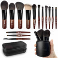 Travel Makeup Brush Set, 14 pcs Mini Makeup Brushes for Foundation, Powder, Eyeshadow, Highlight, Contour, Blush &