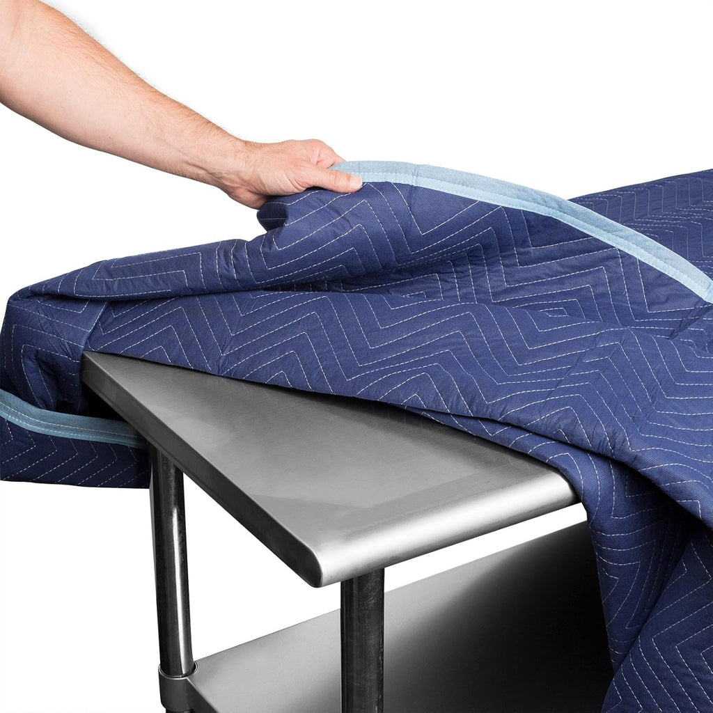 12 Moving & Packing Blankets - Deluxe Pro - 80" x 72" (40 lb/dz weight) - Professional Quilted Shipping Furniture