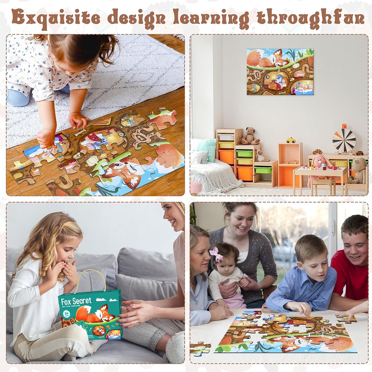 Jumbo Floor Puzzle for Kids, Large Jigsaw Puzzles 24 Piece for Kids Ages 3-5,Preschool Learning & Education Toys