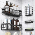Adhesive Shower Caddy, 5 Pack Rustproof Stainless Steel Bath Organizers With Large Capacity, No Drilling Shelves for