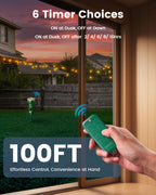 Outdoor Power Stake Timer Waterproof 100FT Remote Control