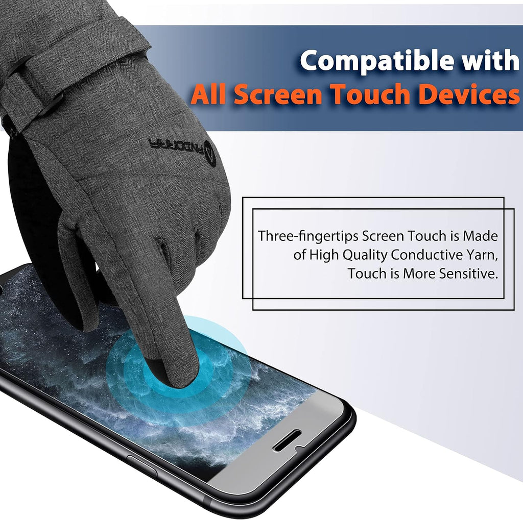 Women's Waterproof Touchscreen Ski Gloves