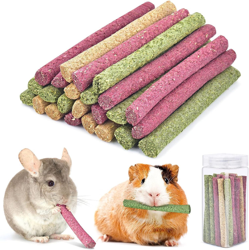 Timothy Hay Sticks,Rabbit Chew Toys for Teeth Natural Molar Sticks Rabbits Treats for Bunnies, Chinchilla Guinea