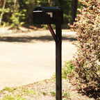 Drive-in Post Kit Galvanized Steel Mailbox Post, Compatibility Code A, B, SDPK00AM, Black | Heavy-duty post with a