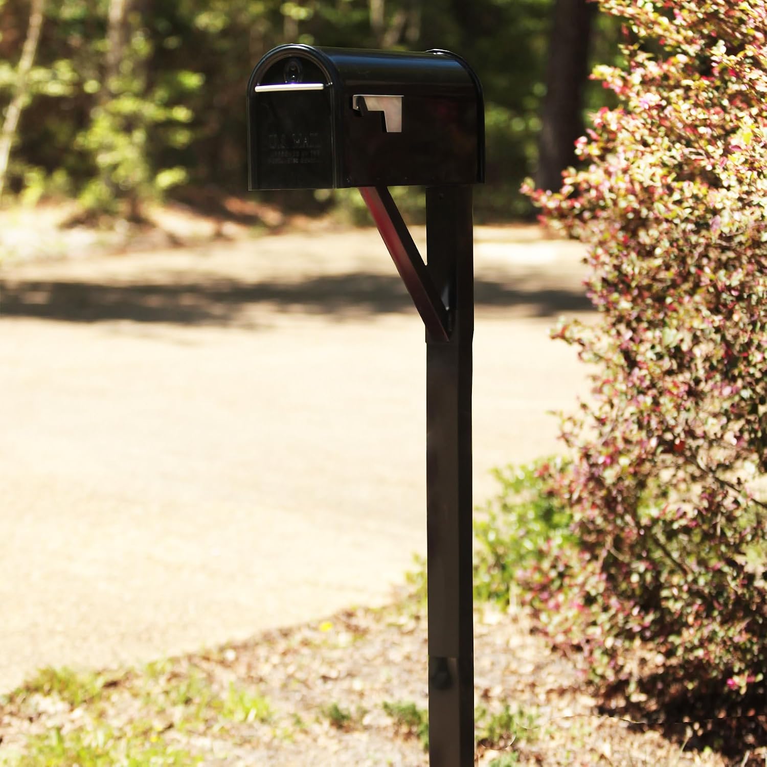 Drive-in Post Kit Galvanized Steel Mailbox Post, Compatibility Code A, B, SDPK00AM, Black | Heavy-duty post with a