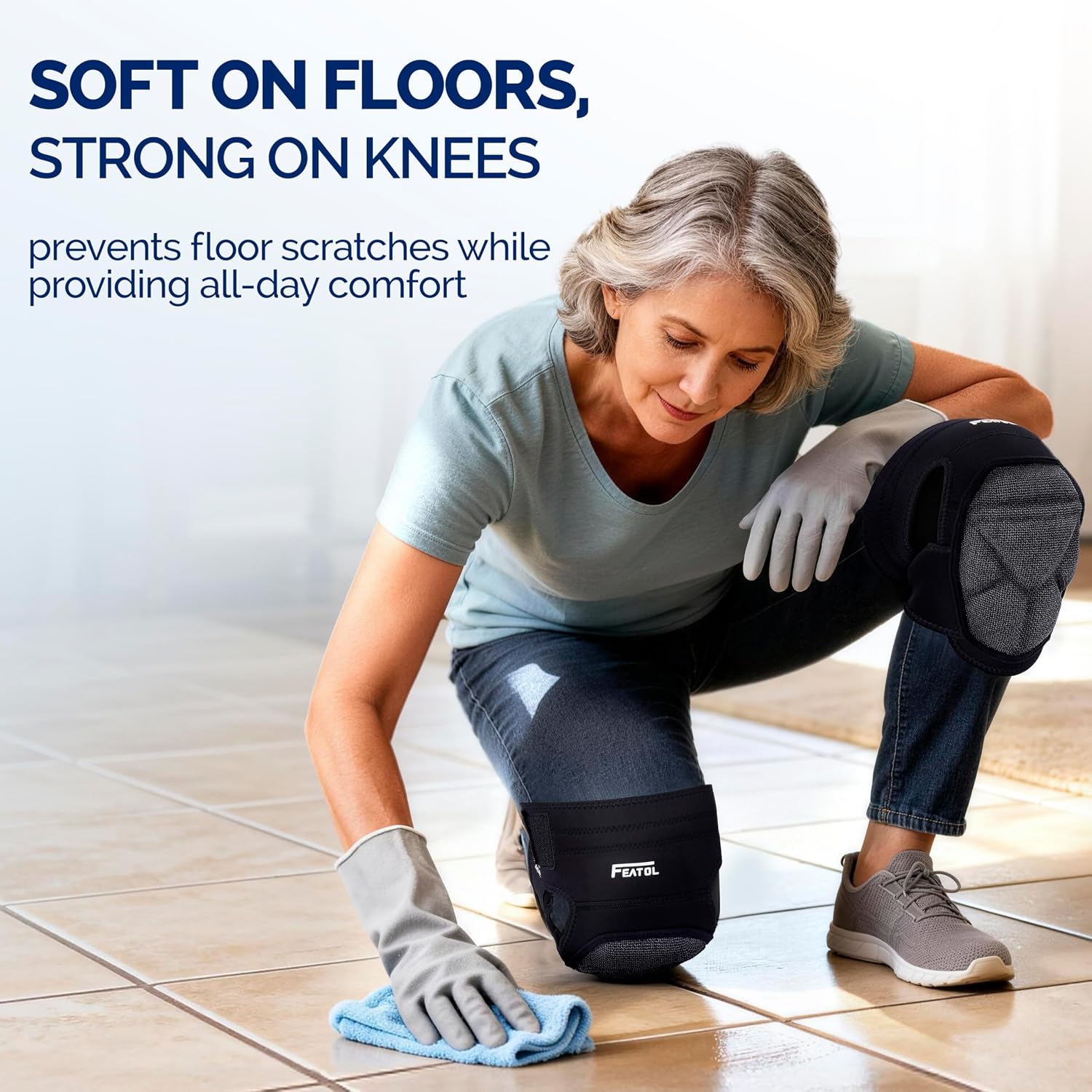Knee Pads for Work Men Women, Soft Foam Cushioning